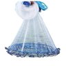 Rede Tarrafa Chinesa Pesca Disco Pescaria 4 Metros Mar Peixe Multifilamento Malha 5 Resistente Leva  - 5