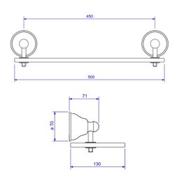 Prateleira Dourada Deca Belle Époque 50 cm - 2030D - 3