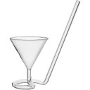 Ver imagem 1 de Taça Martini Home&co com Canudo Borossilicato 180ml 18x8x8cm Transparente