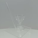 Ver imagem 5 de Taça Martini Home&co com Canudo Borossilicato 180ml 18x8x8cm Transparente