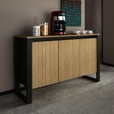 Ver imagem 1 de Balcão para Escritório 136cm com 3 Portas e 1 Prateleira ME4147 Marrom