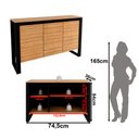 Ver imagem 6 de Balcão para Escritório 136cm com 3 Portas e 1 Prateleira ME4147 Marrom