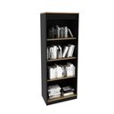 Ver imagem 5 de Estante de Livros 60CMX160,5cm 3 Prateleiras ME4150 Preto/Amêndoa