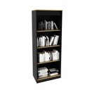Ver imagem 5 de Estante de Livros 60CMX160,5cm 3 Prateleiras ME4150 Preto/Amêndoa
