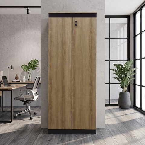 Armário para Escritório com 2 Portas com Chave ME4151 Marrom