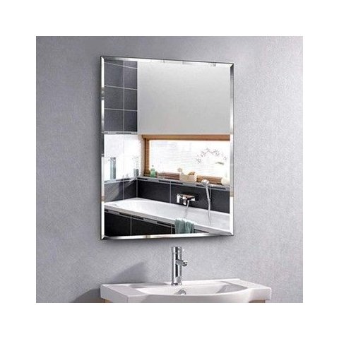 Espelho Lapidado com Bisotê 60x40cm com Pendurador