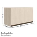 Ver imagem 3 de Armario Aereo Basculante MDF 80 cm Kali 166801 Bianco Toq Nicioli
