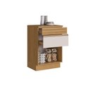 Ver imagem 2 de Balcão de Cozinha 1 Porta 2 Gavetas Ripadas Fecho Click 60cm com Rodapé e Tampo 100% BP Organic Marr