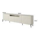 Ver imagem 2 de Rack com 4 Portas Brise para Sala 220cm Pés Metal 100% Mdf