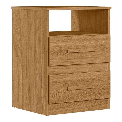 Mesa de Cabeceira Apolo 2 Gavetas 46 Cm Freijo Moval Freijo