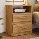 Ver imagem 6 de Mesa de Cabeceira Apolo 2 Gavetas 46 Cm Freijo Moval Freijo