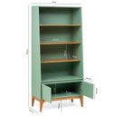 Ver imagem 4 de Estante 2 Portas com Prateleiras MDF com Pés de Madeira Maciça 170x80cm Bento Yescasa