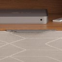 Ver imagem 4 de Estante com Rodinhas para Sala Tv até 70 Polegadas Bilbao Lukaliam:jequitiba/off White Perolizado