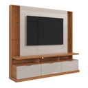 Ver imagem 2 de Estante com Rodinhas para Sala Tv até 70 Polegadas Bilbao Lukaliam:jequitiba/off White Perolizado