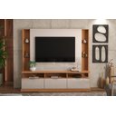 Ver imagem 1 de Estante com Rodinhas para Sala Tv até 70 Polegadas Bilbao Lukaliam:jequitiba/off White Perolizado