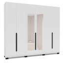 Ver imagem 2 de Roupeiro Casal Madri 6 Portas com Espelho 242x214cm Branco 250829