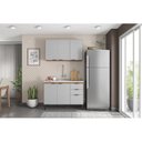 Ver imagem 1 de Cozinha Compacta Modulada Firenze 02 Peças 06 Portas 02 Gavetas Cinza/Amendola/Nude Prime Tx