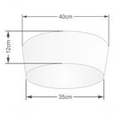 Ver imagem 4 de Plafon Cone Vivare Md-3003 Cúpula em Tecido 12/40x35cm - Bivolt Linho Bege 127/220v
