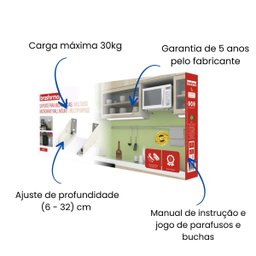 Suporte Forno Microondas Bebedouro Branco Sbr5.0 Universal - 4