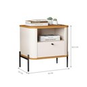 Ver imagem 2 de Conjunto Mesa de Cabeceira Malta Off White Nature Preto