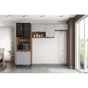 Ver imagem 1 de Cozinha Compacta Modulada Firenze 03 Peças 7 Portas Cinza/Amendola/Nude Prime Tx