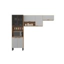 Ver imagem 5 de Cozinha Compacta Modulada Firenze 03 Peças 7 Portas Cinza/Amendola/Nude Prime Tx