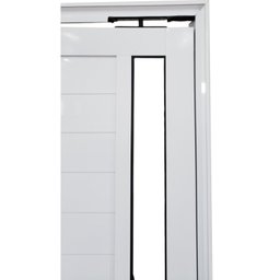 Porta Pivotante de Alumínio 210 x 100cm com Puxador, Friso e Vidro Veneza Esquadrias Bergamo - 8