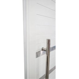 Porta Pivotante de Alumínio 210 x 100cm com Puxador, Friso e Vidro Veneza Esquadrias Bergamo - 7