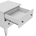 Ver imagem 4 de Conjunto Mesa Cabeceira MDF 2 Gavetas Fort Branco
