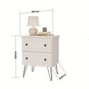 Ver imagem 3 de Conjunto Mesa Cabeceira Mdf 2 Gavetas Fort