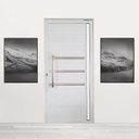 Ver imagem 3 de Porta Pivotante de Alumínio 210 X 100cm com Puxador, Friso e Vidro Veneza Esquadrias Bergamo