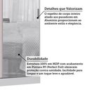 Ver imagem 4 de Guarda Roupa Modulado 134,50cm 2 Portas de Correr com Espelho Alpes Luciane Móveis
