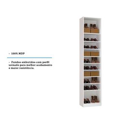 Guarda Roupa 50,3cm Módulo Sapateira Com Branco - 3