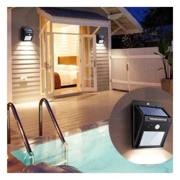 Luminária Balizador Arandela Solar com Sensor Led 6w - 5
