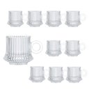 Ver imagem 1 de Jogo 10 Xícarasde Café Caneca Vidro Robusta Lines 85ml em Casa Tem