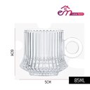 Ver imagem 4 de Jogo 10 Xícarasde Café Caneca Vidro Robusta Lines 85ml em Casa Tem