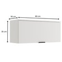 Ver imagem 2 de Armário Aéreo P/ Cozinha Alpha 2503 C/ 1 Porta Basculante 80cm Freijo/off White - Carraro