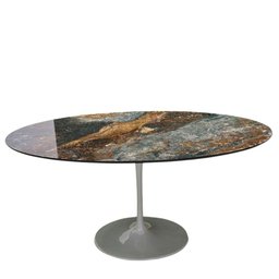 Mesa de Jantar Saarinen Oval 180x100 Cm Calacata Marmorizada Estelar - 3