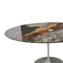 Mesa de Jantar Saarinen Oval 180x100 Cm Calacata Marmorizada Estelar - 2