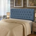 Ver imagem 6 de Cabeceira Cama Box Casal Padrão Sarah 140cm com Frame Linho Azul - Abmaza