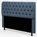 Ver imagem 2 de Cabeceira Cama Box Casal Padrão Sarah 140cm com Frame Linho Azul - Abmaza