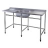Mesa com Cuba Contraventada Atual Inox em Aço Inox 304 Mc-c 1,5 Metro - 2
