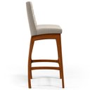 Ver imagem 5 de Kit 02 Banquetas Altas Para Cozinha Sala de Jantar Fixa Mila B04 Linho Cru - Lyam Decor