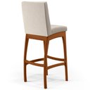 Ver imagem 6 de Kit 02 Banquetas Altas Para Cozinha Sala de Jantar Fixa Mila B04 Linho Cru - Lyam Decor