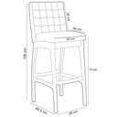 Ver mais imagens de Kit 02 Banquetas Altas Para Cozinha Sala de Jantar Fixa Mila B04 Linho Cru - Lyam Decor