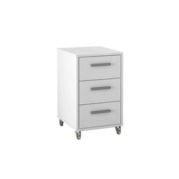 Mesa Cabeceira Infantil MSM 450 c/ 3 Gavetas Branco - Movelbento - 1