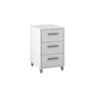 Mesa Cabeceira Infantil MSM 450 c/ 3 Gavetas Branco - Movelbento