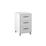 Mesa Cabeceira Infantil MSM 450 c/ 3 Gavetas Branco - Movelbento - 1