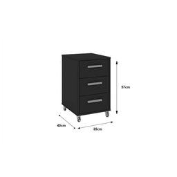 Mesa Cabeceira Infantil MSM 450 c/ 3 Gavetas Branco - Movelbento - 2