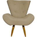 Ver imagem 3 de Kit Poltrona Decorativa Para Sala Recepção Escritório Consultório + Puff Emilia Suede